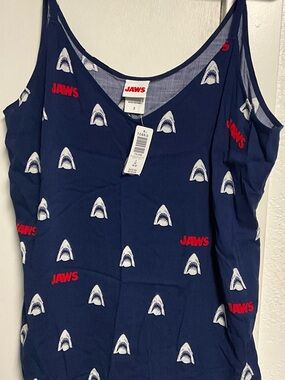 Torrid Navy Jaws Shark Print Tank Top